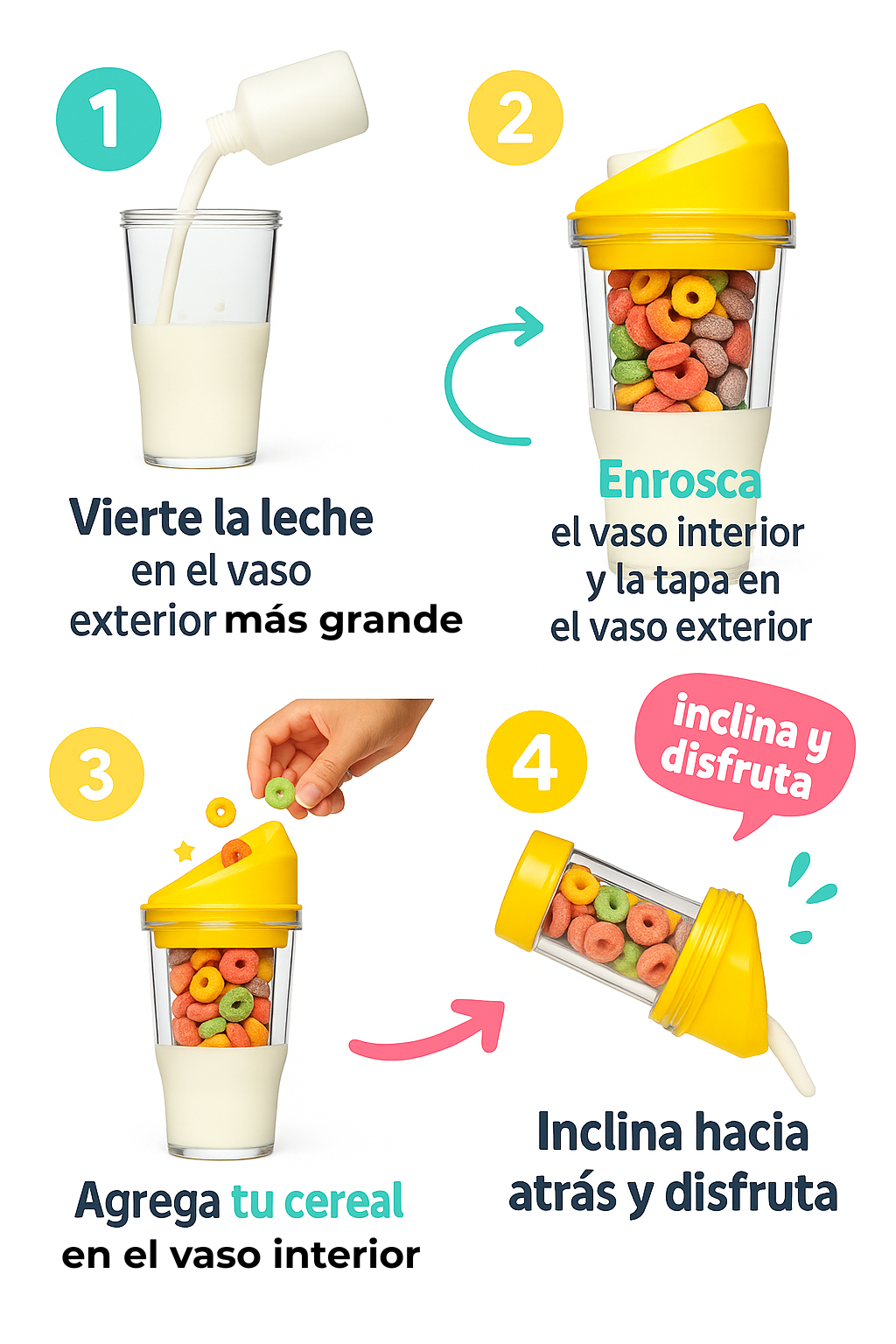 Morning Ote - Amarillo | Vasito de cereal To Go